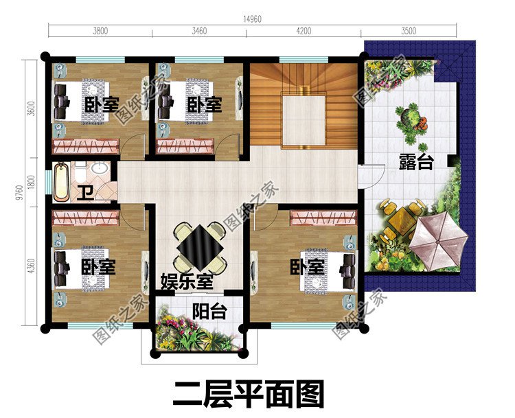 二層小樓圖片及全套圖紙二層平面圖