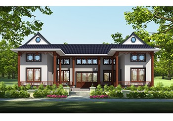 農(nóng)村二層中式三合院設(shè)計圖，這才是國人該建的房子