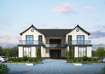 現代風格四合院別墅設計圖，回老家建一棟吧