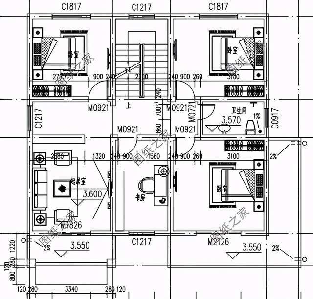 農村二層簡約房子圖片，造型簡單，打造溫馨的家