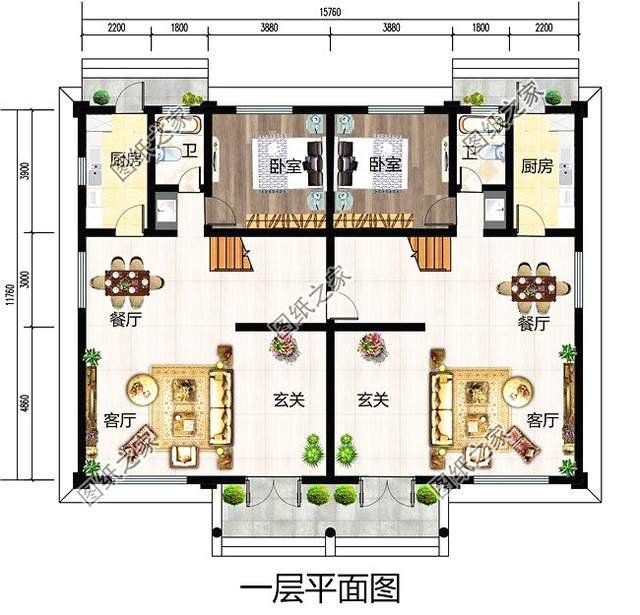 農村二層雙拼小洋樓，簡單大氣看過來吧