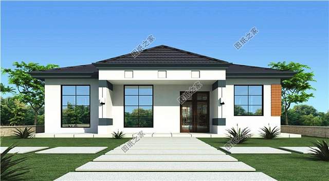 農村自建一層極簡主義小別墅，簡約而不簡單