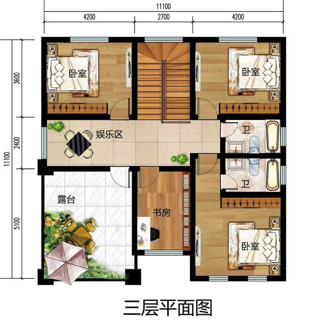 新款漂亮的農村三層復式別墅設計圖高端大氣上檔次，造價30萬左右