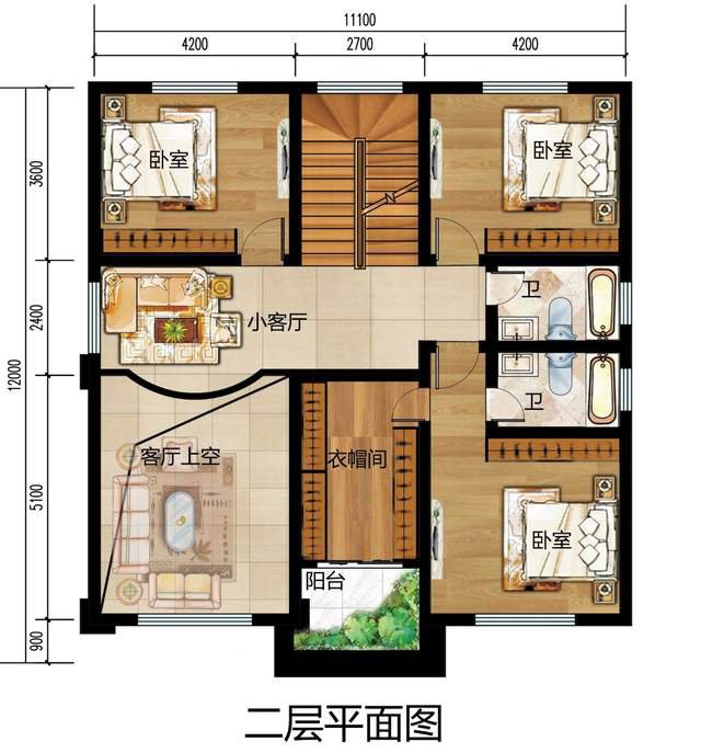 新款漂亮的農村三層復式別墅設計圖高端大氣上檔次，造價30萬左右
