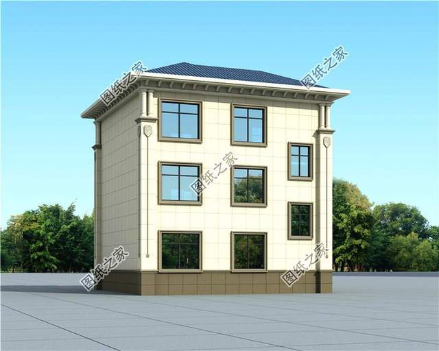 新款漂亮的農村三層復式別墅設計圖高端大氣上檔次，造價30萬左右