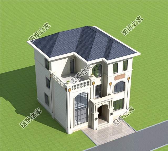 新款漂亮的農村三層復式別墅設計圖高端大氣上檔次，造價30萬左右