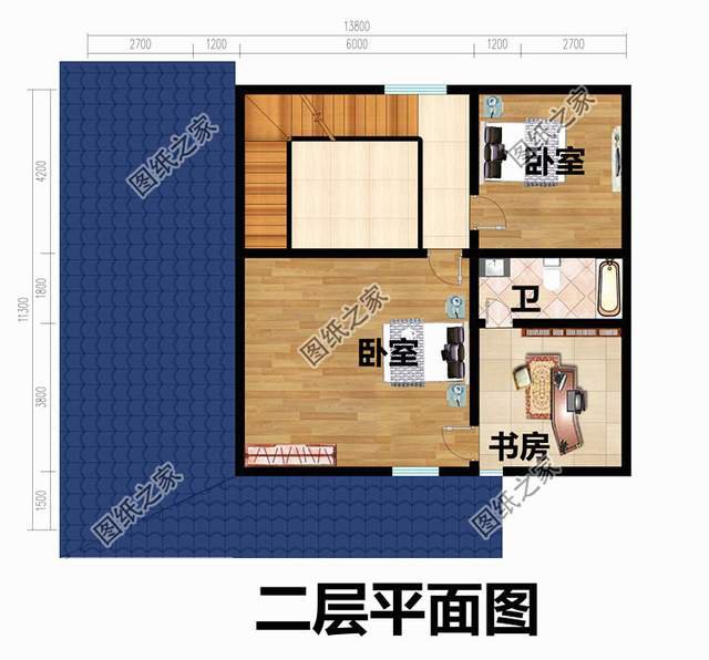 三套舒適又美觀的一層半自建別墅設計圖紙