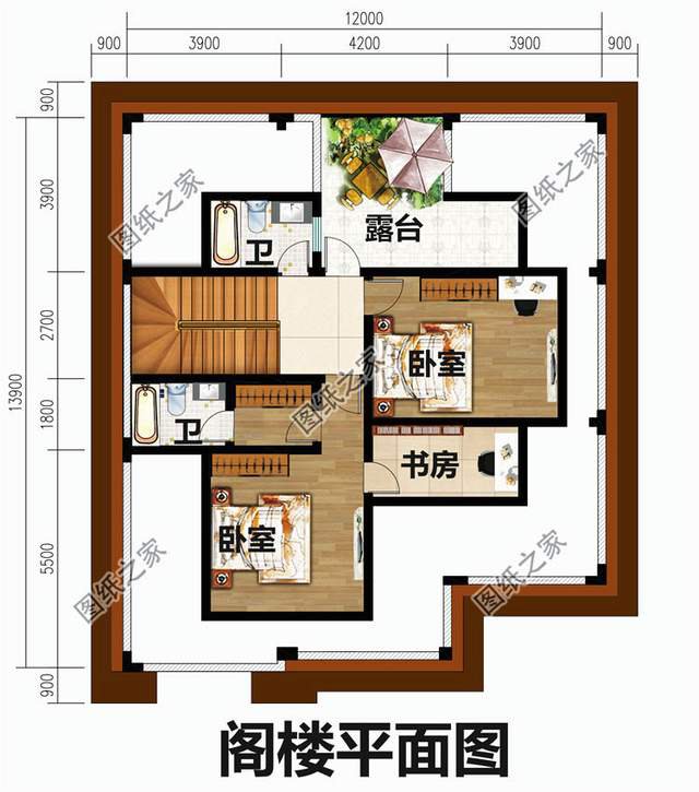 三套舒適又美觀的一層半自建別墅設計圖紙