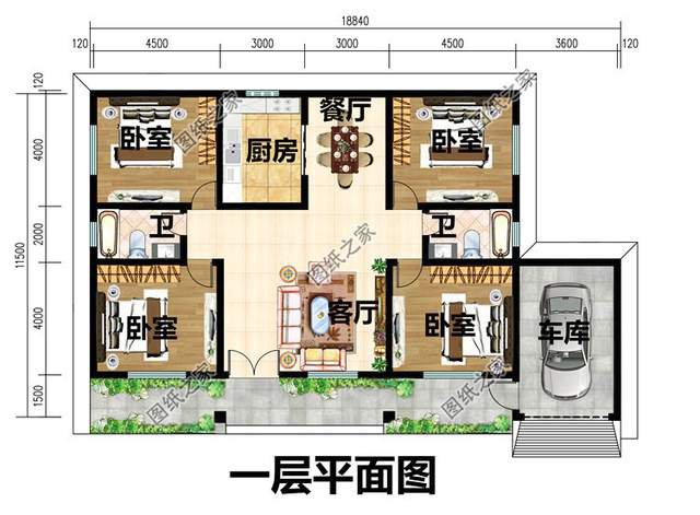 超大平多風格一層別墅設計圖紙，真是有派又有面
