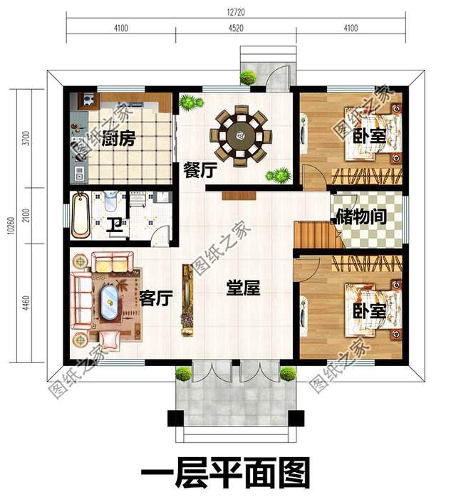 戶型方正經濟又實惠的二層小別墅，幸福生活的小開始