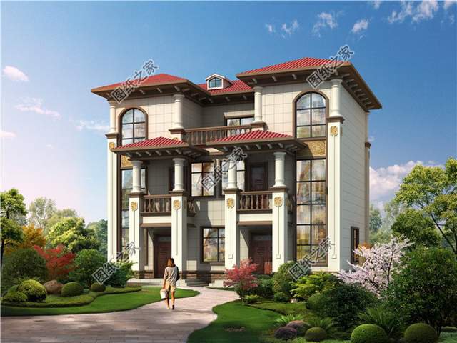 小戶型雙拼別墅自建房，連在一起的雙胞胎