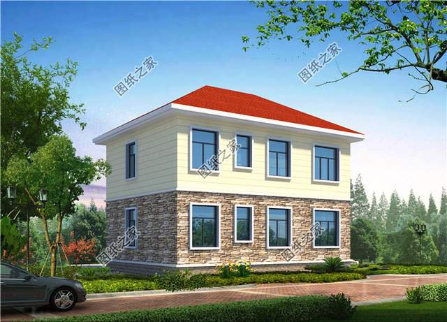 主體造價15萬左右的二層別墅設計圖，簡單中帶著時尚