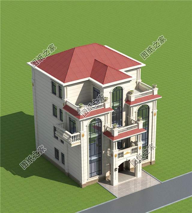 霸氣外漏的鄉(xiāng)村四層別墅設(shè)計圖，想低調(diào)都不行