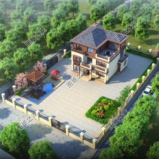 30萬就能建起的三層小別墅豪華大氣，說出來別不信