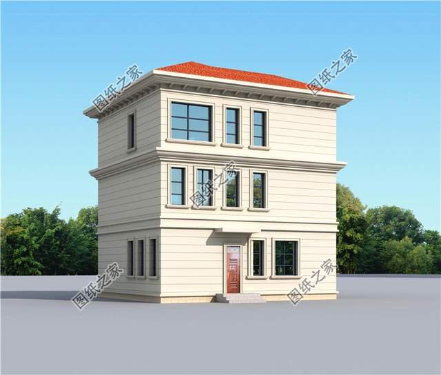 農村二層半自建房設計圖，在大而不俗的露臺上看日出日落