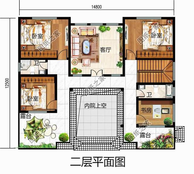 適合農村居住的小戶型新中式二層四合院，世間最美好的風景