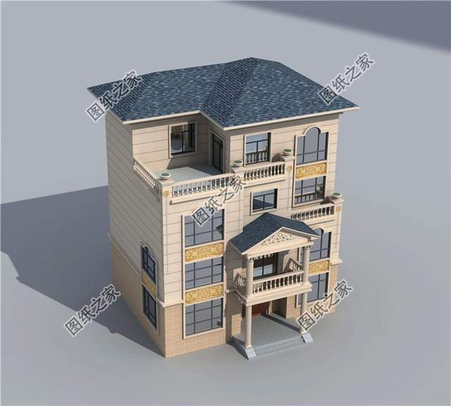 占地130平左右四層樓房設計圖，三代同堂都能住得過來