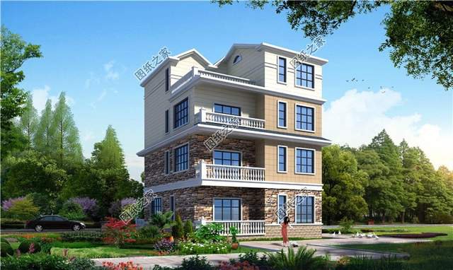 占地130平左右四層樓房設計圖，三代同堂都能住得過來