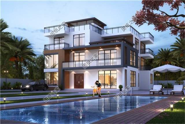 極簡(jiǎn)現(xiàn)代風(fēng)格三層自建房，簡(jiǎn)單的線條勾勒出神清氣爽的感覺(jué)