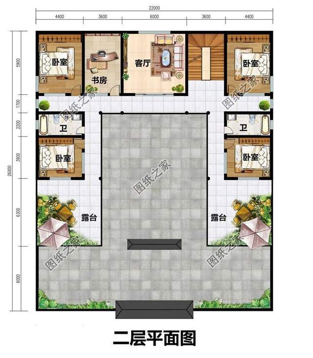 新中式二層四合院帶車庫，彰顯更高端的品質生活