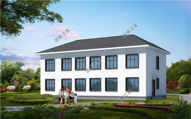 二層雙拼別墅設(shè)計(jì)圖，雙拼別墅不分離，兄弟姐妹感情深