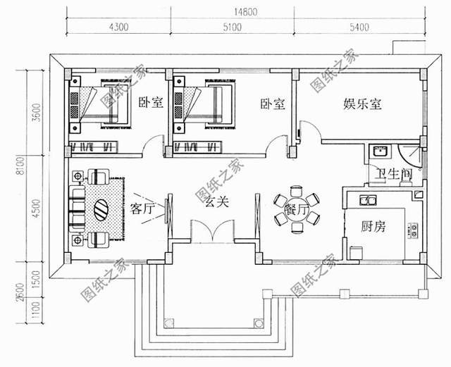 占地120平一層平房設(shè)計圖紙，讓我們的生活未來可期