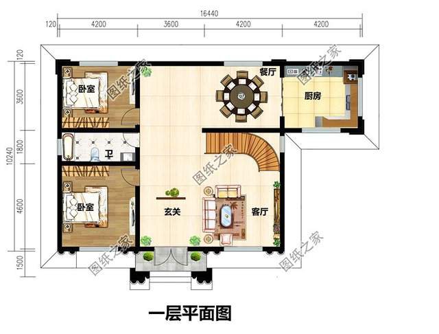最接地氣的農村二層自建房設計圖，帶配房煙氣裊裊芳香四溢