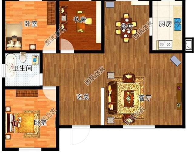 開間12米×10米一層別墅設計圖紙，讓人一見傾心的田園別墅