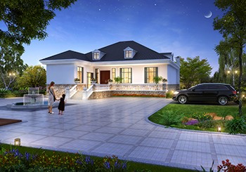 L“型”一層自建房小平層設計圖紙，180平方米