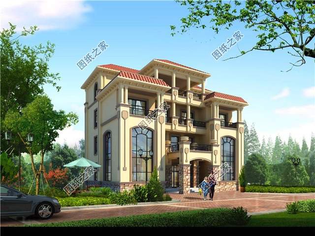 漂亮的房子百里挑一四層歐式別墅效果圖，滿足你對(duì)奢華的概念