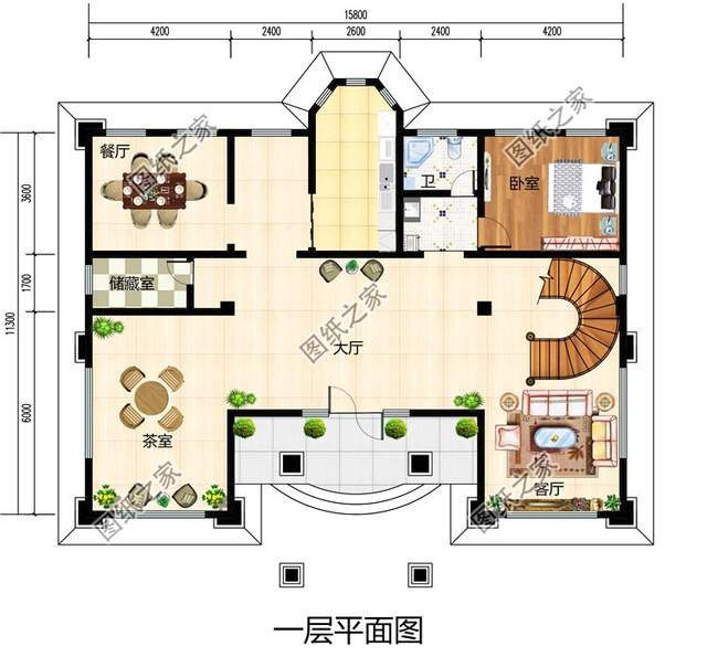 漂亮的房子百里挑一四層歐式別墅效果圖，滿足你對(duì)奢華的概念