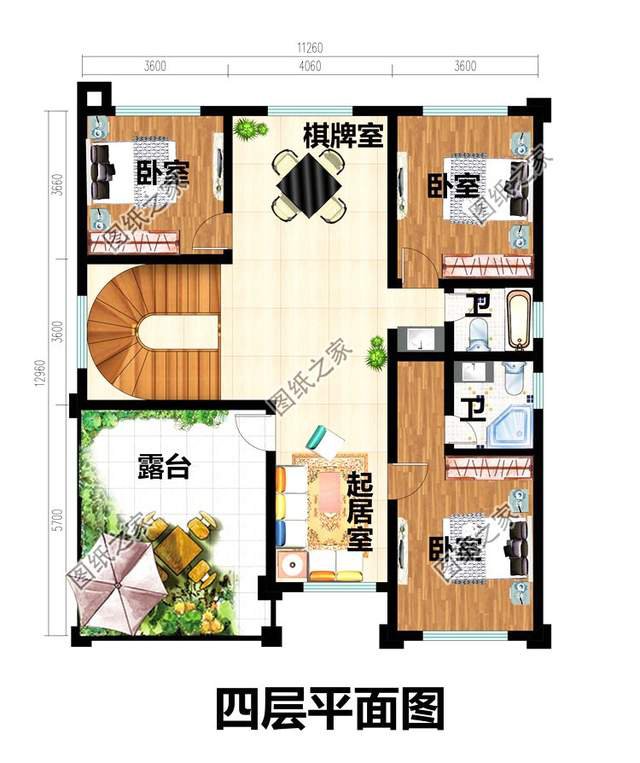 漂亮的房子百里挑一四層歐式別墅效果圖，滿足你對(duì)奢華的概念