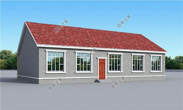 農村五間一層房屋設計圖，室內布局安排得妥妥的，真是不錯