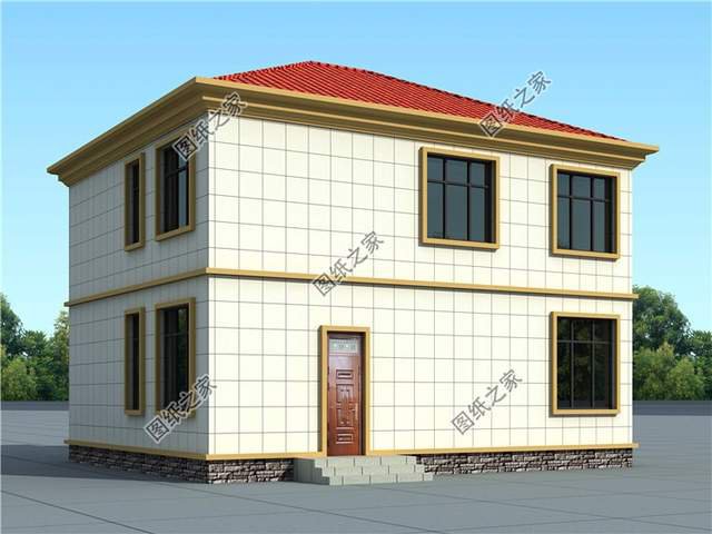 戶型對稱的農村二層樓房設計圖，里面有一款絕對是你的選擇