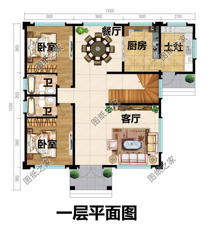 農村兩層新中式自建房設計圖