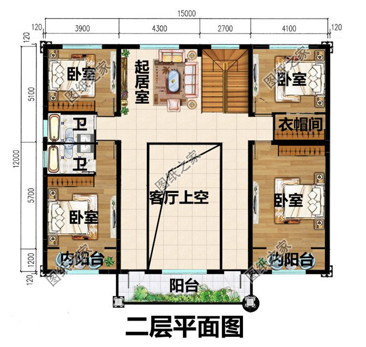 復式二層別墅設計圖