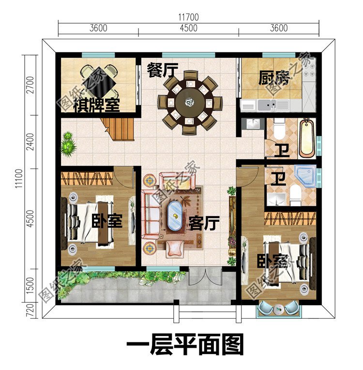 一層半房屋別墅設計圖