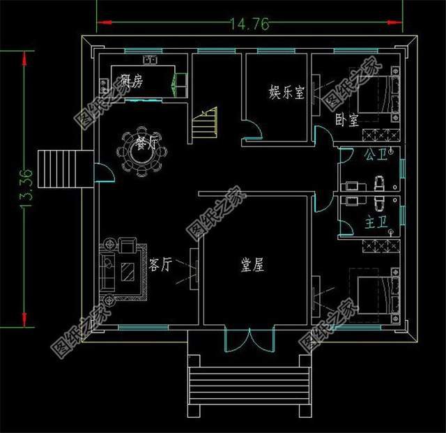 對稱設計農村別墅，生活講究不將就