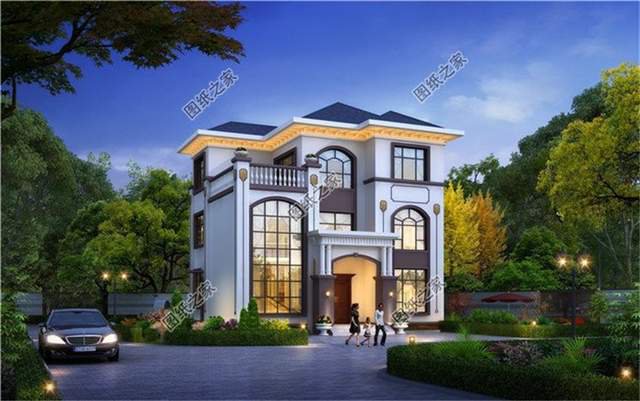 新農(nóng)村復(fù)式三層別墅戶型圖，不拘一格的豪華氣派，讓人贊嘆