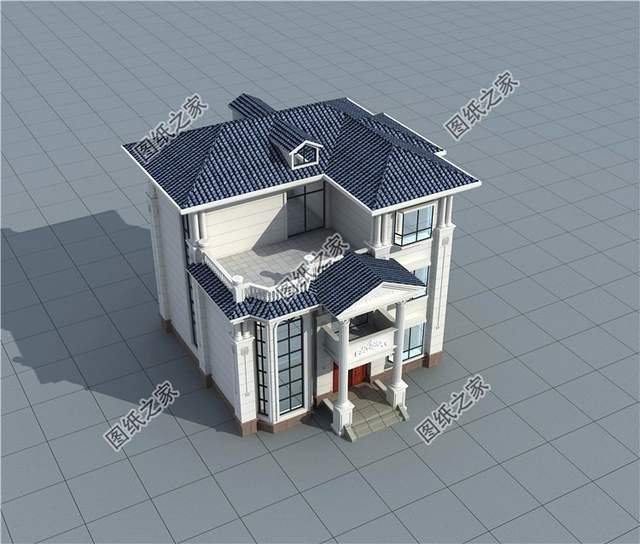 新農(nóng)村復(fù)式三層別墅戶型圖，不拘一格的豪華氣派，讓人贊嘆