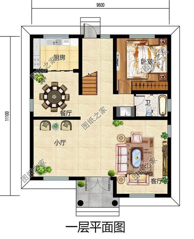 農村15萬元二層小樓，戶小卻精，溫馨典雅的生活