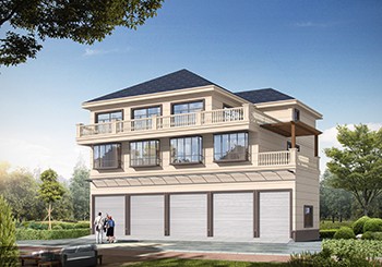 一層帶商鋪帶夾層帶辦公室的農(nóng)村三層自建房設(shè)計圖