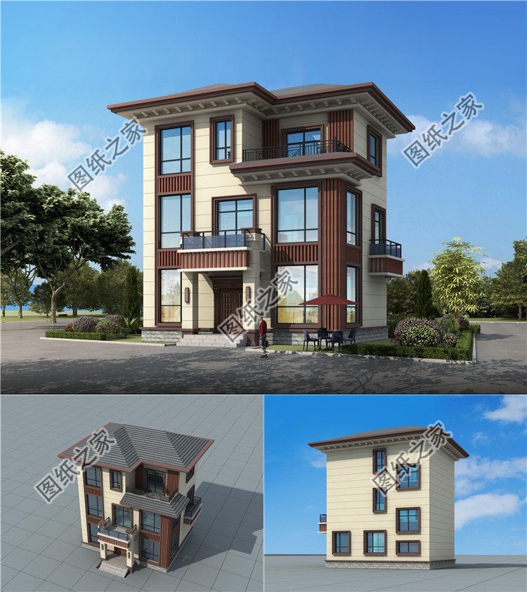 9×9農村別墅效果圖，小而精巧，實用舒適