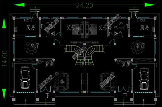 帶車庫的雙拼別墅，出入方便保安全，大氣優雅還長面兒