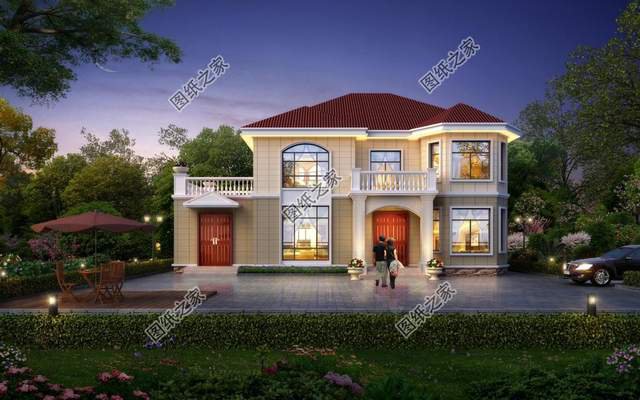 歐式帶露臺，夜空下靜謐的唯美優雅