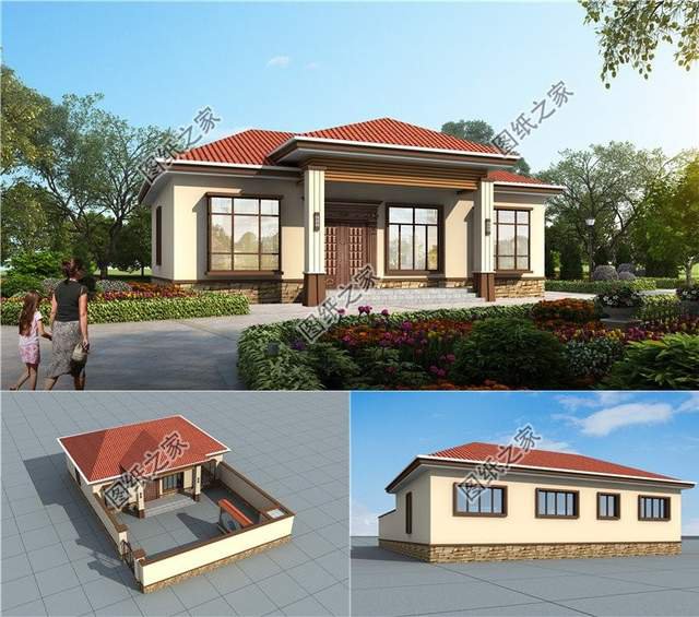 農村四室兩廳房屋圖，造價經濟實惠，幸福四口之家