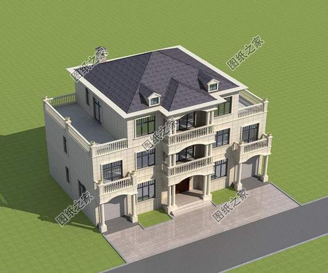 三層別墅帶車庫，車庫安置便出行，高登露臺賞繁星