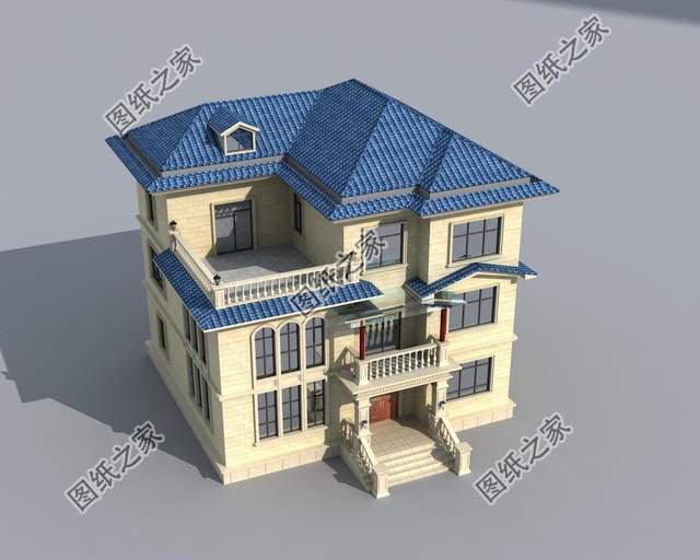 坡屋頂三層別墅，造型更豐富，冬暖夏涼好幫手