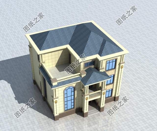 文化石裝飾的三層別墅，健康環保還耐磨，美觀實用還大氣