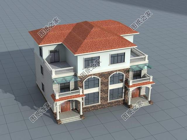 帶欄桿的雙拼別墅，兄弟齊心不分離，欄桿安全又大方